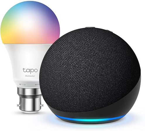 Echo Dot (5th generation) | Charcoal + Tapo L530BA Smart Light Bulb (B22), Works with Alexa - Sma... | Amazon (UK)