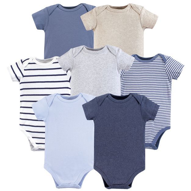 Hudson Baby Infant Boy Cotton Bodysuits 7pk, Boy Basic | Target