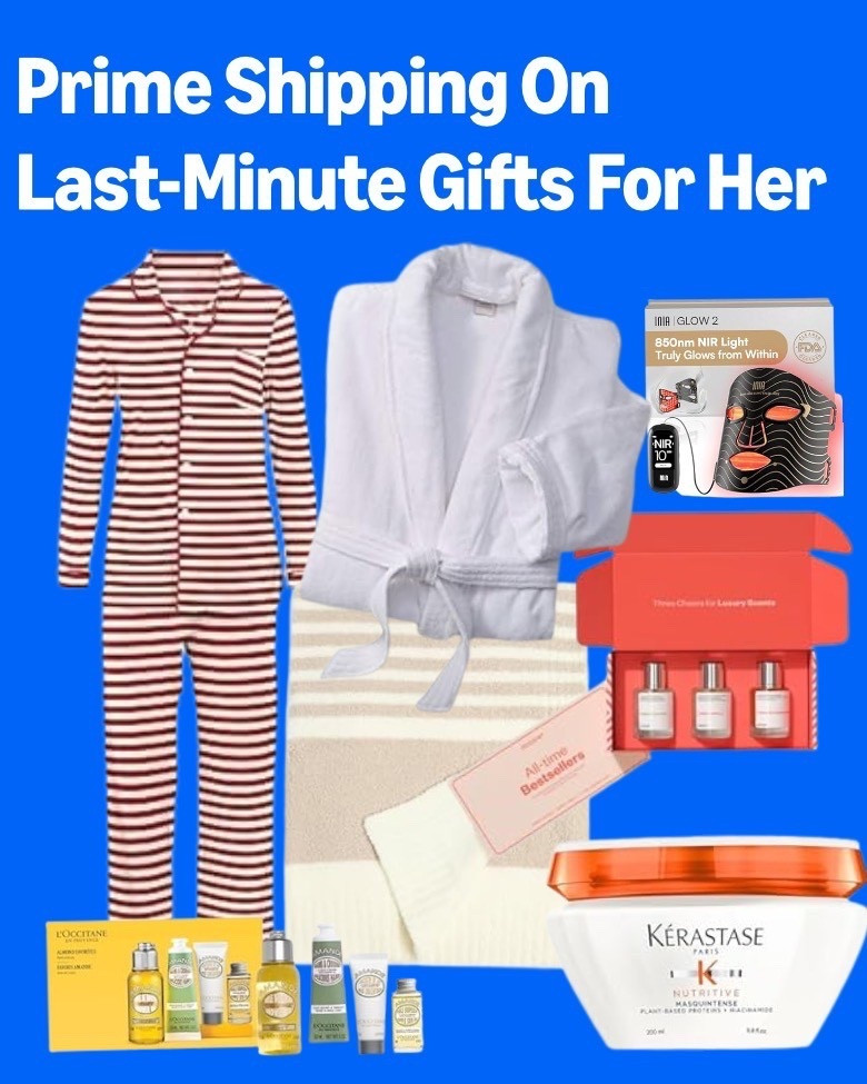 Last-minute gift panic for her? I've got you covered! This guide is packed with perfect gifts for her that ship fast with Amazon Prime, so they'll arrive in time.

From cozy luxuries and chic accessories to beauty favorites and unique finds, these are thoughtful, crowd-pleasing picks you can order now. Shop this stress-free, fast-shipping gift guide

#LTKHoliday #LTKGiftGuide #LTKselfcare