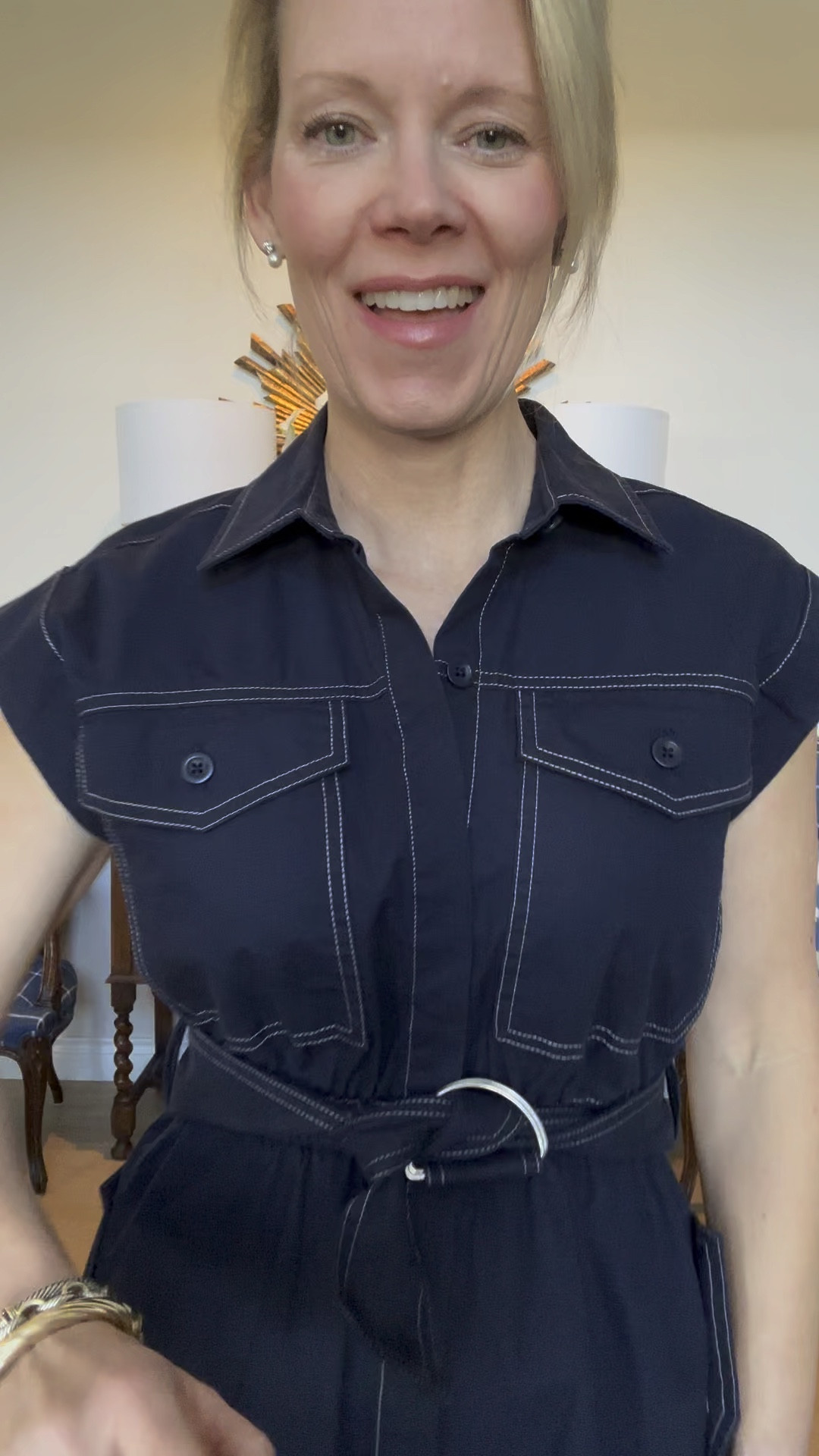 Love this navy blue midi dress!!  The price is unbelievable!!  Very well made. Great length. Pockets plus a fun belt. Love!!!🤍

Dresses. Spring Dresses. Work dress.  Navy blue dress  

#LTKstyletip #LTKworkwear #LTKfindsunder50