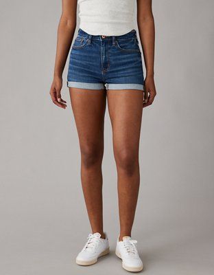 AE Next Level Super High-Waisted Denim Short Short | American Eagle Outfitters (US & CA)