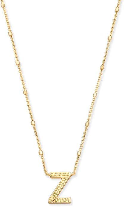 Kendra Scott Letters A-Z Pendant Necklace for Women, Fashion Jewelry, 14k Gold-Plated Brass | Amazon (US)