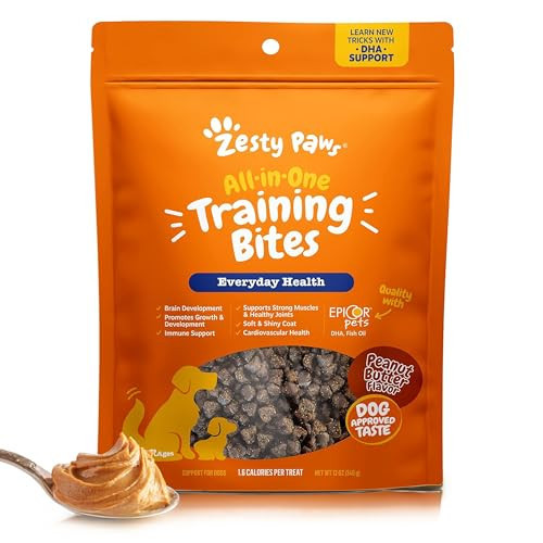 Zesty Paws Training Treats for Dogs & Puppies - Healthy Dog Treats for Hip, Joint & Muscle Health - Puppy Training Treats - for All Breeds and Ages - Dog Treats for Training - PB Flavor - 12oz | Amazon (US)