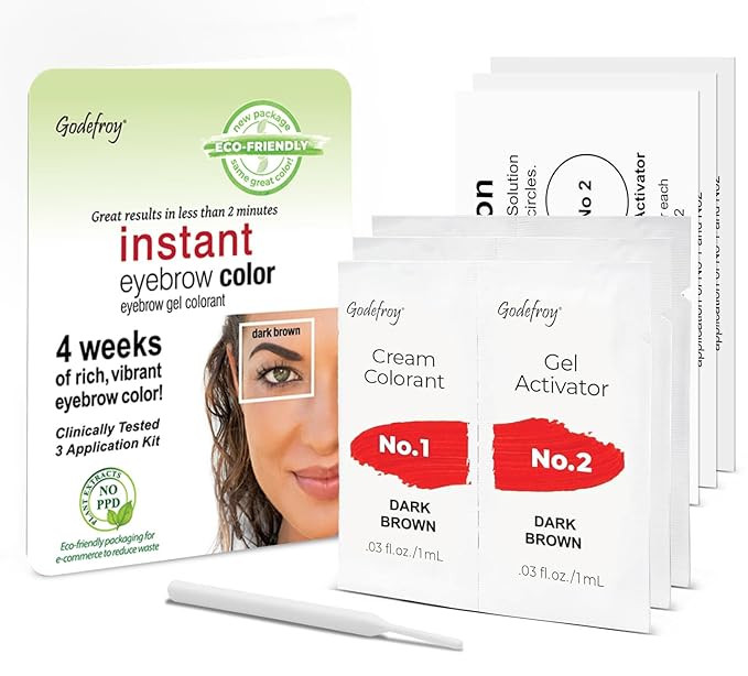 Godefroy Fast Acting Temporary Instant Brow Color, 3 Applications Per Package, Salon Quality Resu... | Amazon (US)
