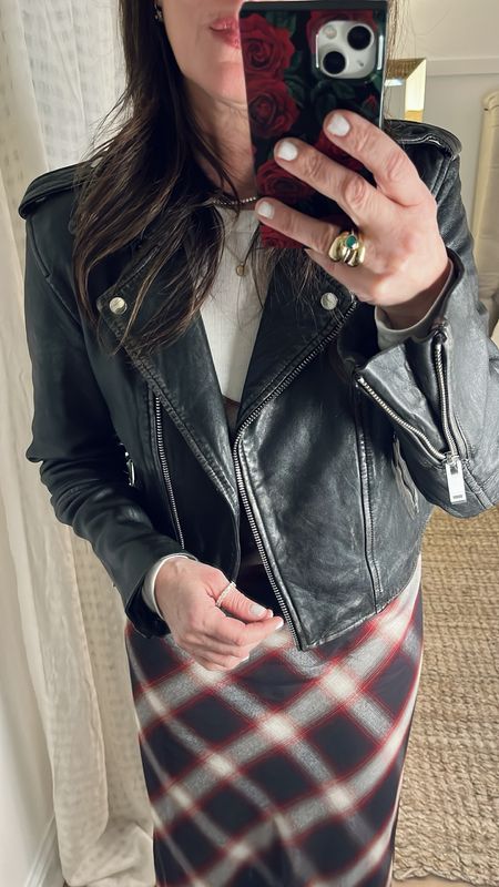 This leather jacket ❤️ it’s faux but you’d never know! Besides being lighter than leather, the price is much more affordable than leather too! Anyone would love to have this gift! Runs slightly small, it’s fitted, very comfortable and will elevate anything you wear it with ❤️❤️❤️❤️❤️

#LTKparties #LTKstyletip #LTKGiftGuide