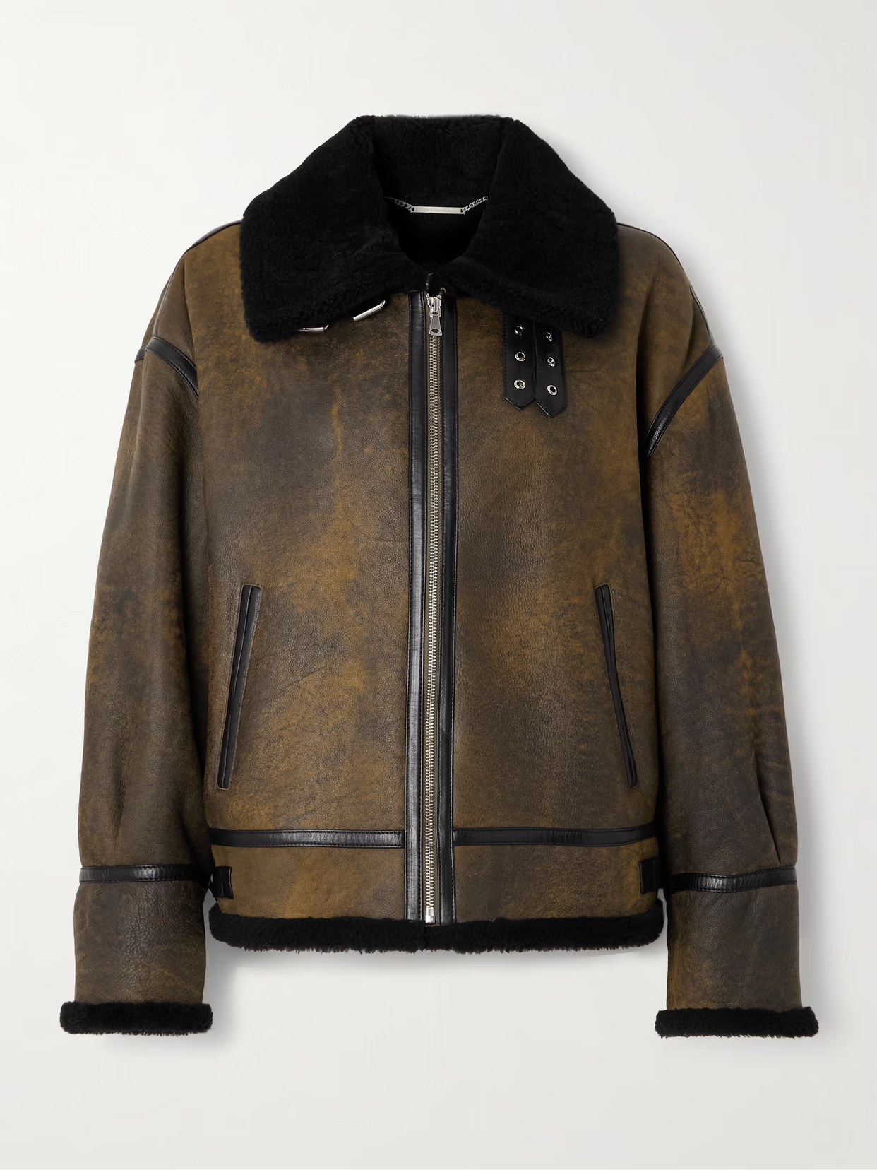 Nour Hammour - Portia Shearling Jacket - Brown | NET-A-PORTER (UK & EU)