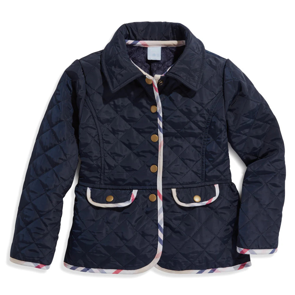 Quilted Peplum Coat with Printed Trim | bella bliss 