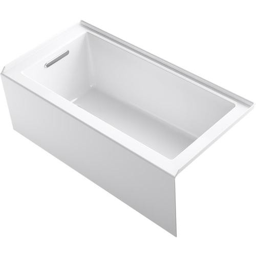 KOHLER Underscore 30-in W x 60-in L White Acrylic Rectangular Left-Hand Drain Alcove Bathtub | Lowe's