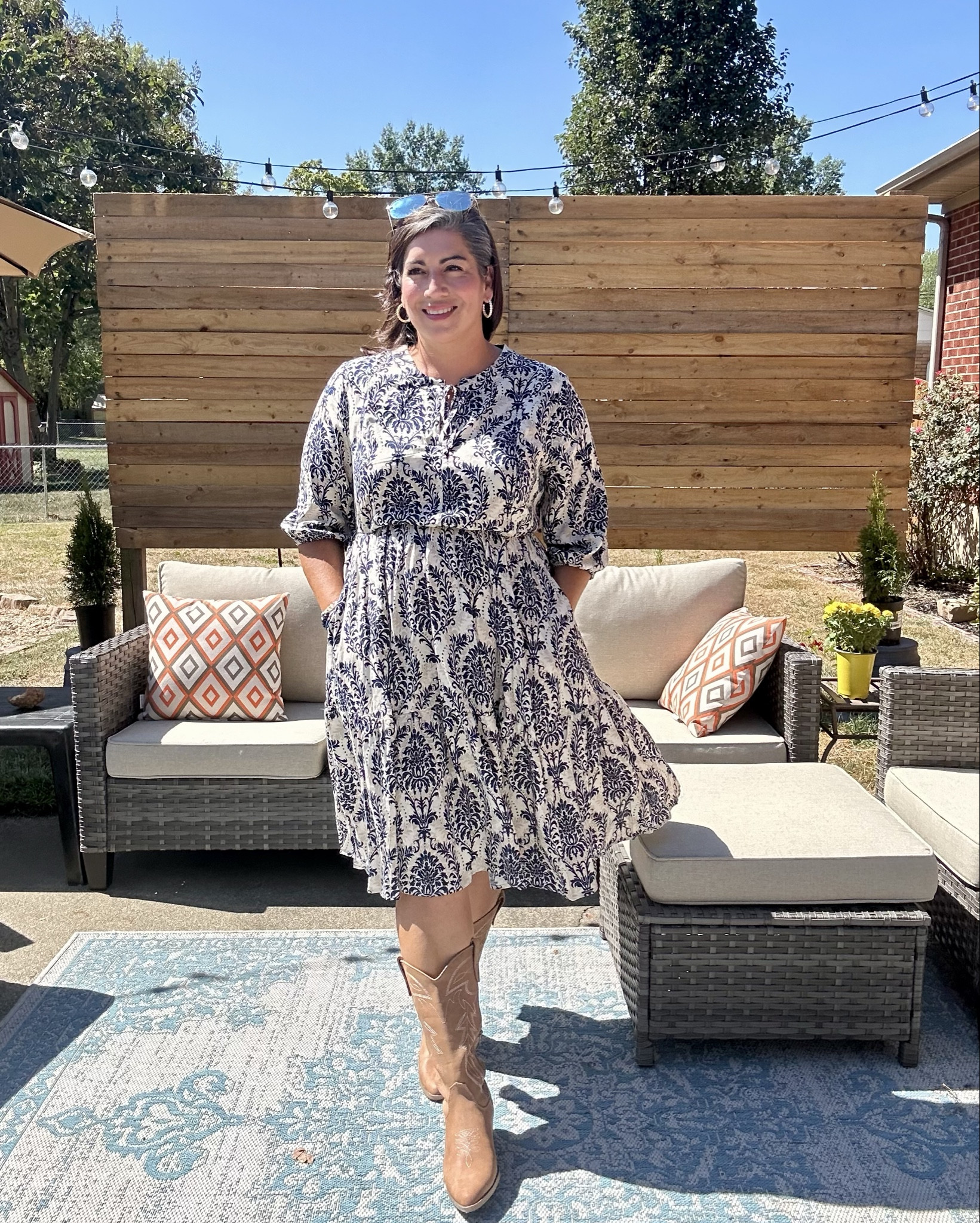 Beautiful boho print BLOOMCHIC dress. Runs TTS. I’m in the 12. 
Comes in several colors. 
Perfect for fall festivals and family photo shoots. Fall dress fall outfit 
Family photo shoot dress

#LTKPlusSize #LTKFamily #LTKSeasonal