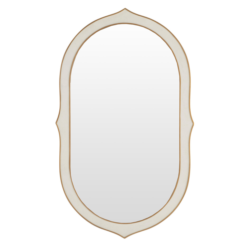 Allie Mirror In Gilded Gold and White Shagreen | 1stopbedrooms