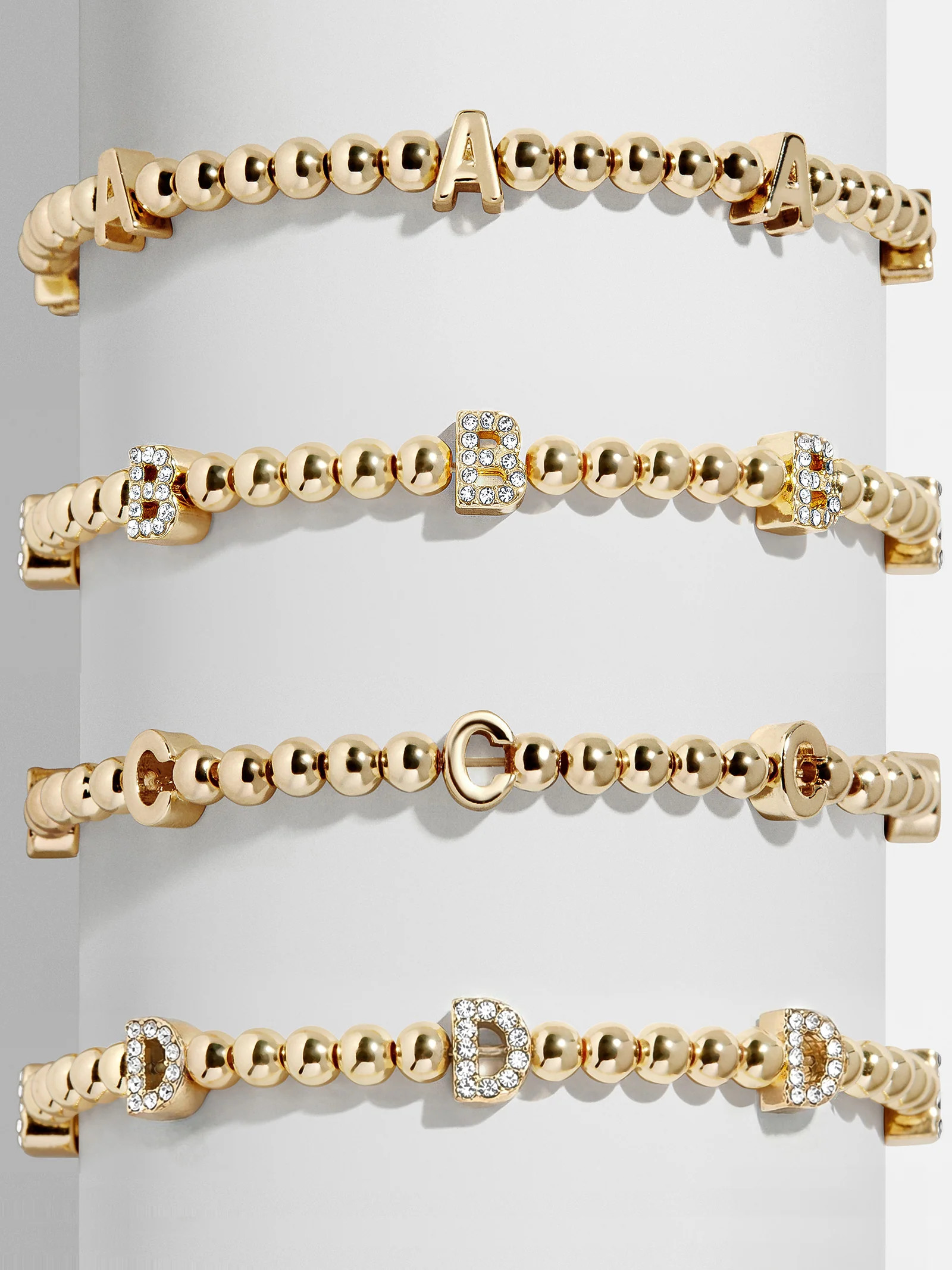 Gold Repeating Initial Pisa Bracelet - A | BaubleBar