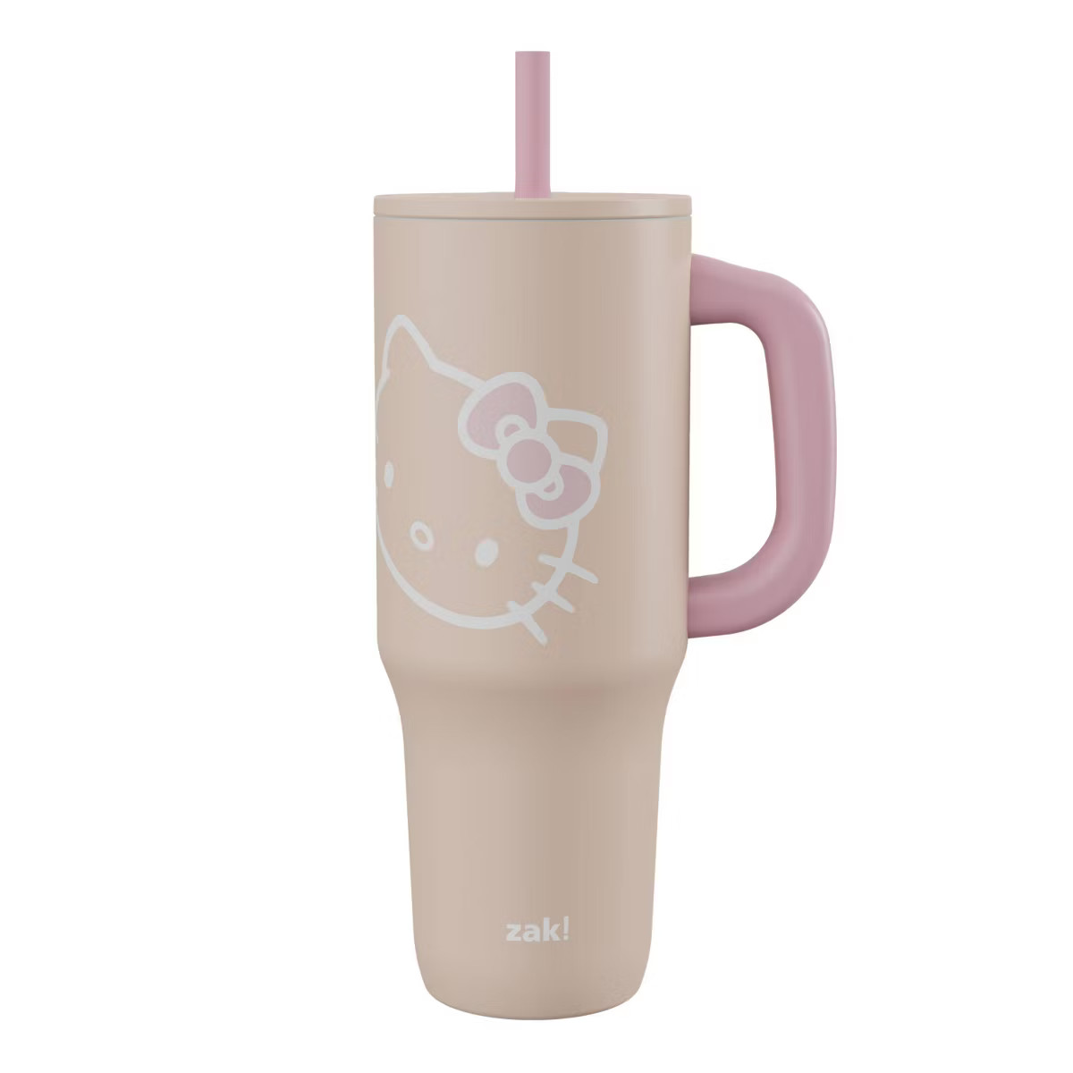 Zak Designs 40oz Stainless Steel Vacuum Insulated Tumbler with Silicone Straw Hello Kitty | Target