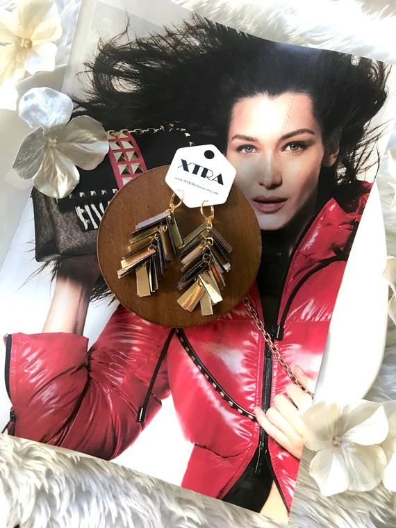 Upcycled Earrings / Upcycled Jewelry / Repurposed Tassel Earrings / New Years Eve / Party Earring... | Etsy (US)