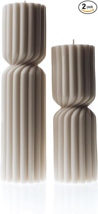LAWA Spiral Spire Candle - Large Beautiful Handmade Pillar Scented Soy Wax Candle Elegant Bubble ... | Amazon (US)