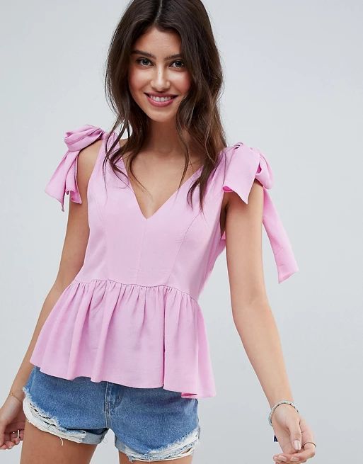 ASOS DESIGN relaxed cami with tie shoulder | ASOS US