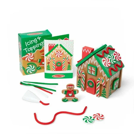 Melissa & Doug Wooden Gingerbread House Reusable, Mess-Free Play Set Activity for Boys and Girls - FSC Certified | Walmart (US)