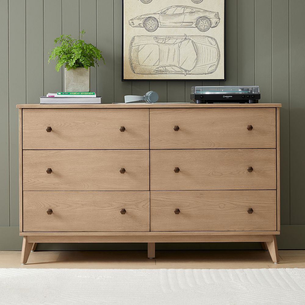 Keaton 6-Drawer Wide Dresser (56w x 19d") | Pottery Barn Teen