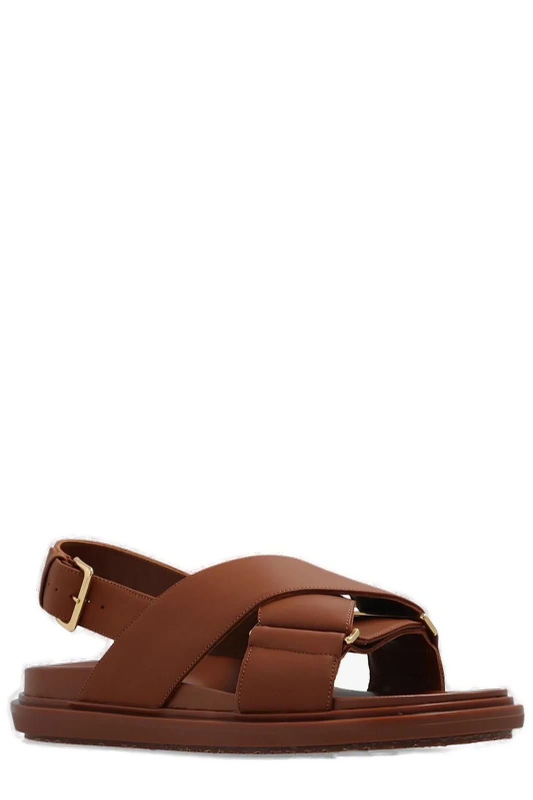 Marni Logo Embossed Buckled Sandals | Cettire Global