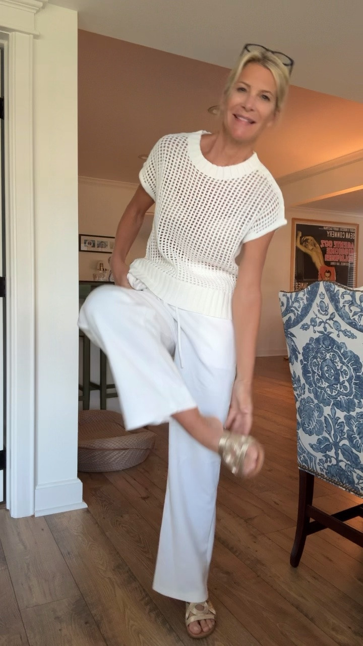 Cutest summer lounge set. Love it in white.  Size down.  Don’t musss these gold sandals on sale!

#LTKootd #LTKOver40 #LTKTravel