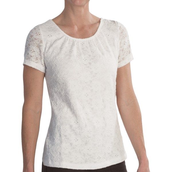 TravelSmith Lace Shirt - Short Sleeve (For Women) | Sierra Trading Post