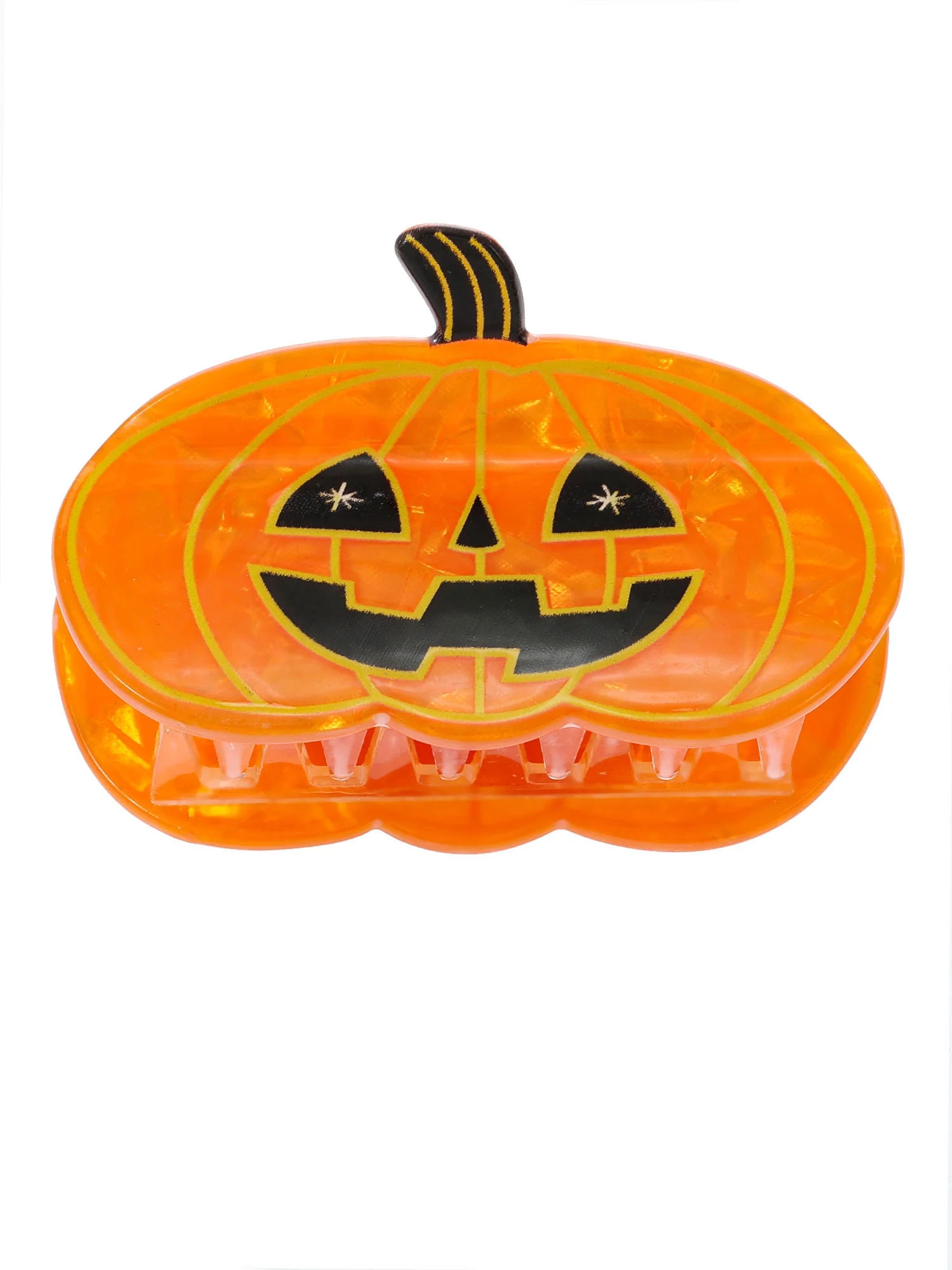 Way to Celebrate Halloween Women's Pumpkin Claw Clip, Multicolor, 1 Piece | Walmart (US)