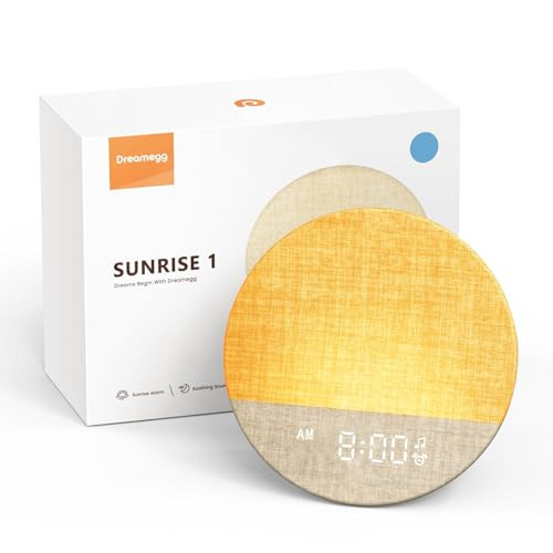 Dreamegg Sunrise 1 - Sunrise Alarm Clock, Sound Machine for Sleep, Customizable Sleep Routines, Dimmable Night Light, 29 Soothing Sounds, White Noise Machine, Wake Up Light for Bedrooms(Blue) | Amazon (US)