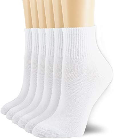 NevEND 6 Pairs Women's Mini Crew/Ankle Cotton Athletic Socks with Thick Cushioned 9-11 | Amazon (US)