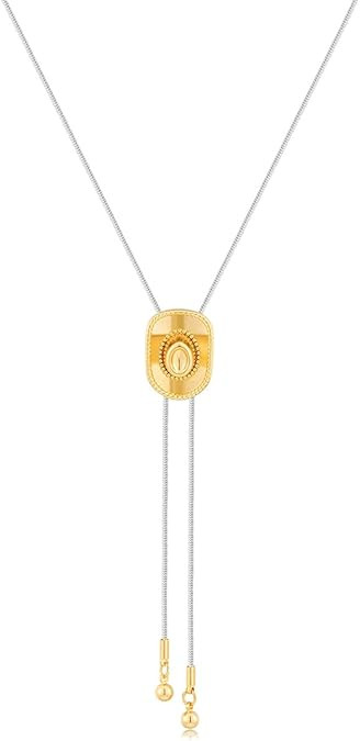 Western Cowgirl Necklace for Women - Lariat Long Chain Hat Bull Head Y Necklaces, Cowboy Bolo Tie... | Amazon (US)