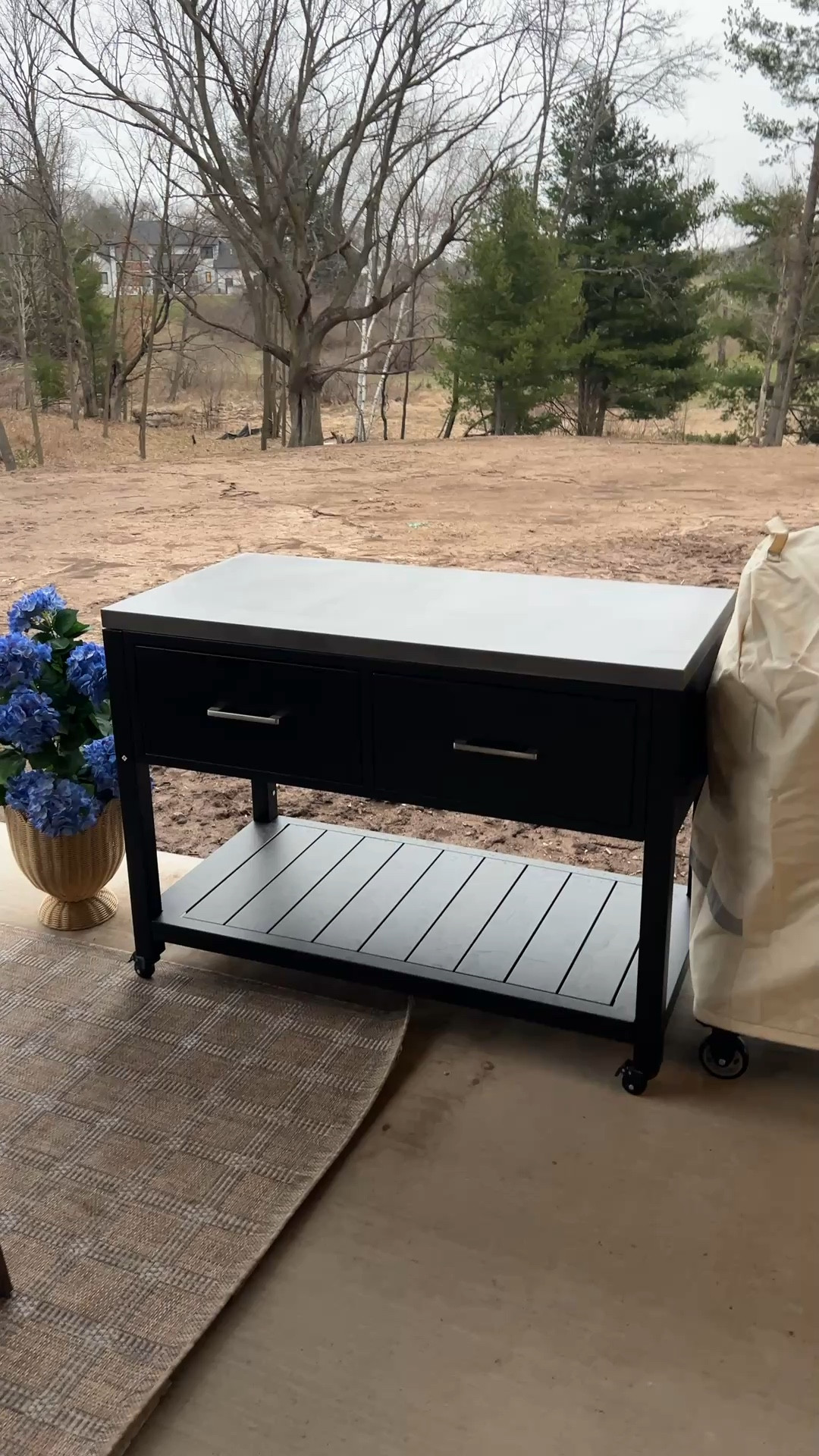 Patio serving cart with storage! Absolutely love this for grilling season and entertaining! 

#LTKHome #LTKSeasonal