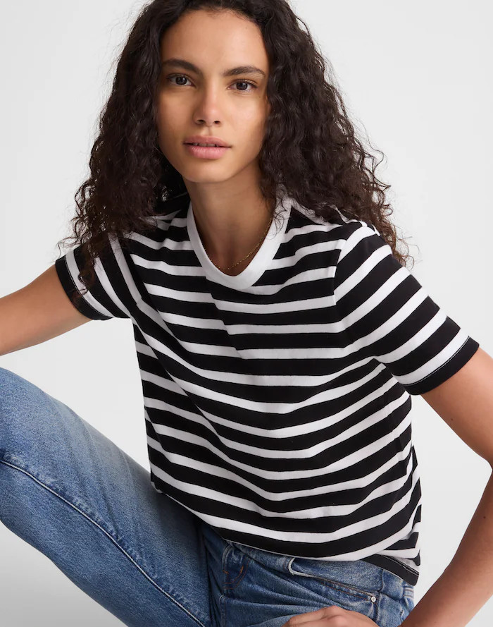 The Perfect Crewneck Tee in Allday Jersey | Madewell