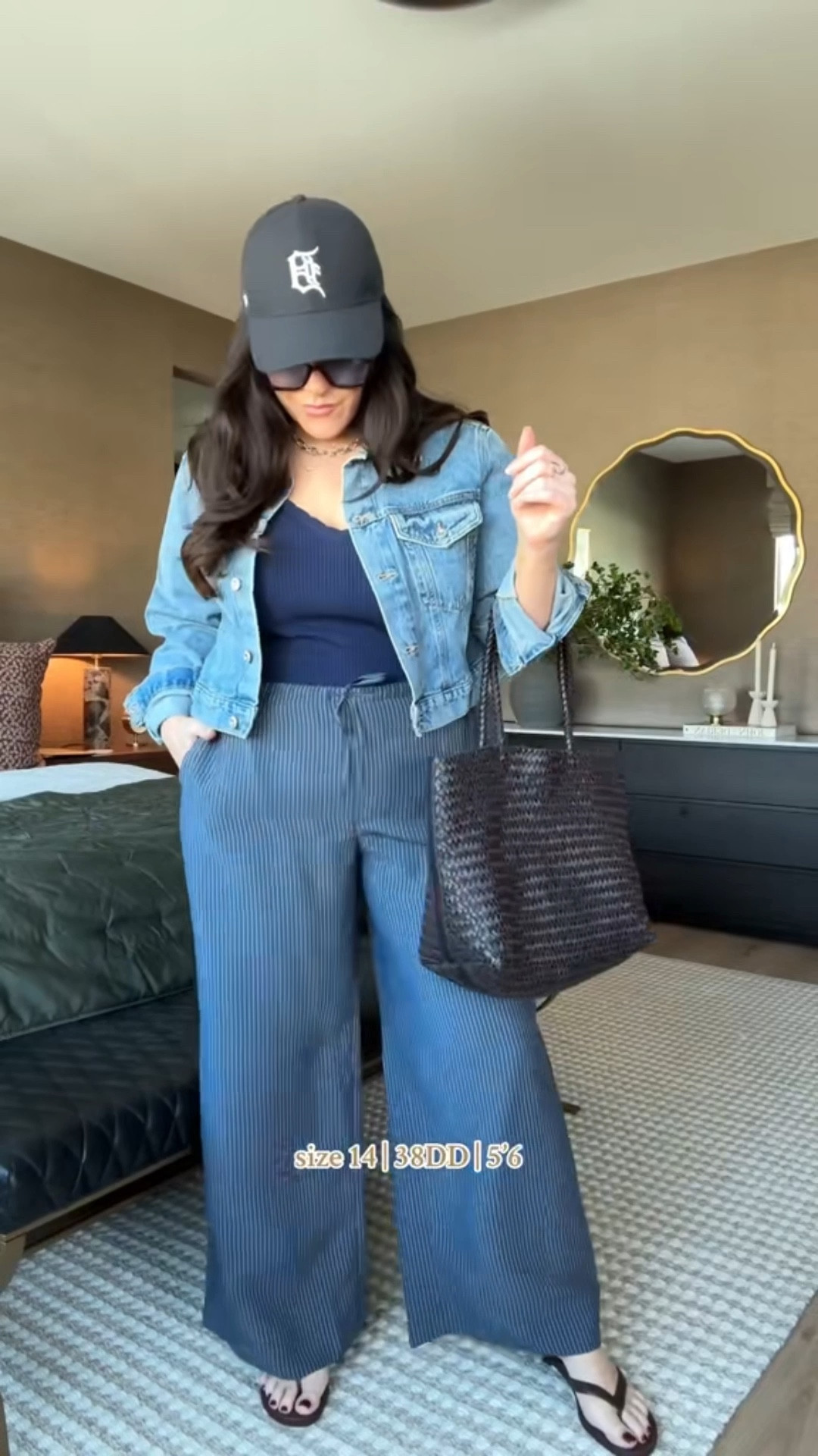 Day 12 of 30 everyday outfit challenge! Midsize spring sporting event outfit Pants xl Sweater tank large Cropped denim jacket xl Sandals size up Fave woven tote bag Sunglasses and accessories linked what I could for you 🫶🏻

#LTKMidsize #LTKStyleTip #LTKSeasonal