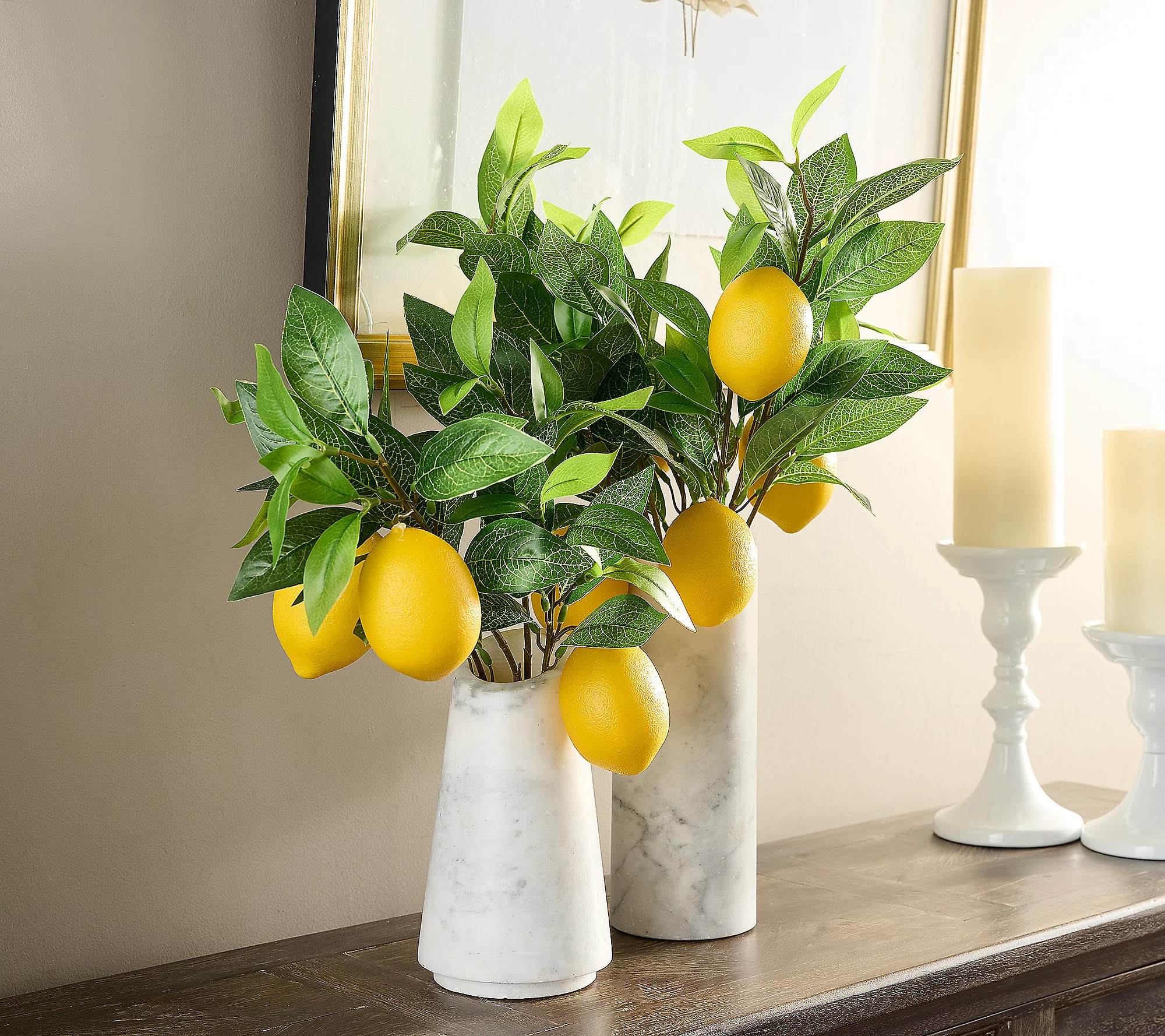 Hotel du Cobb Set of 3 Lemon Greenery Picks | QVC