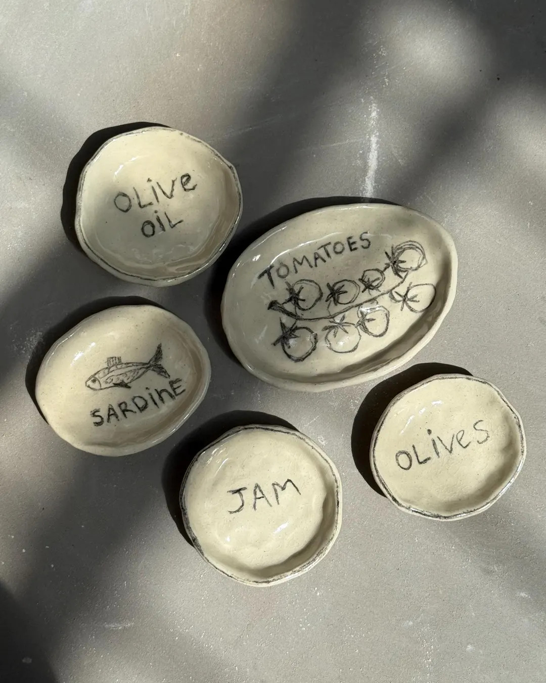 Handmade Ceramic Plate/ Jam/ Sardine/ Tomatoes - Etsy | Etsy (US)