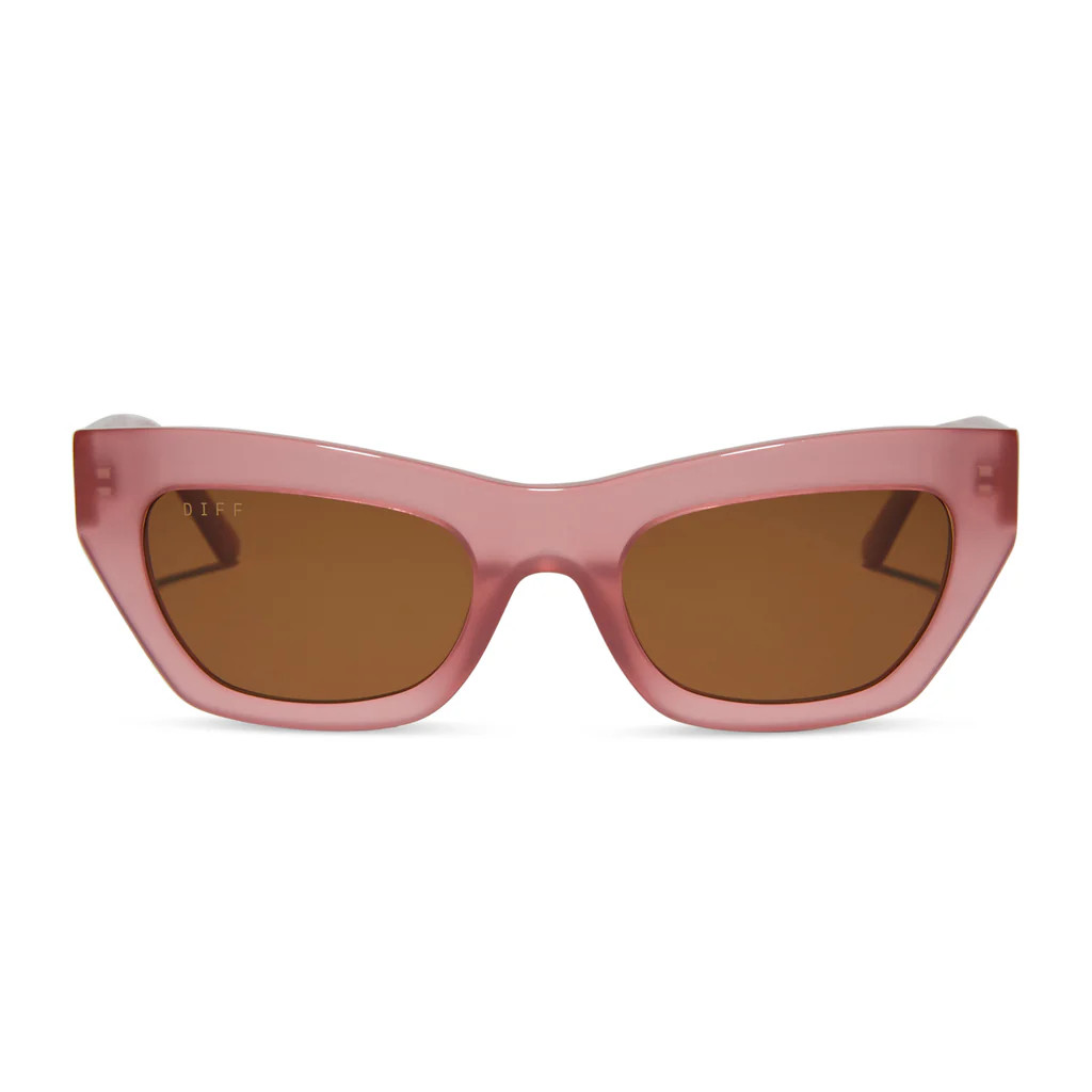 KATARINA - GUAVA + BROWN SUNGLASSES | DIFF Eyewear