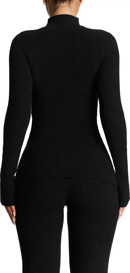 Naked Wardrobe Rib Long Sleeve Top & Straight Leg Pants Set | Nordstrom | Nordstrom