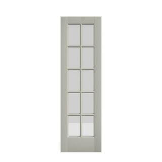 eightdoors 24 in. x 80 in. 10-Lite Clear Glass True Divided White Finished Solid Core Wood French... | The Home Depot