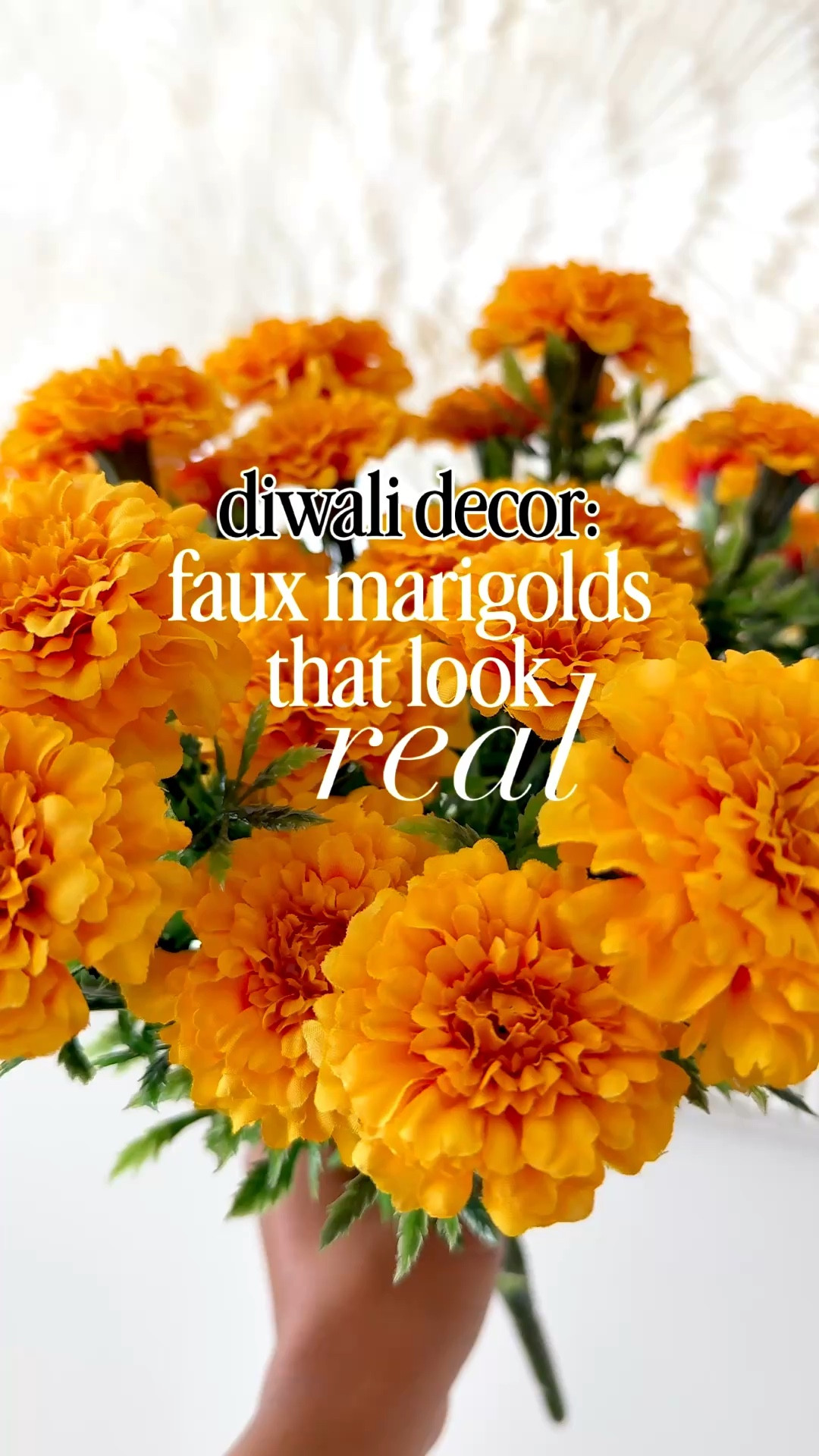 Faux Marigolds: Diwali Decor
Faux Flowers that look realistic. Great quality and on sale!


#LTKParties #LTKSaleAlert #LTKHome