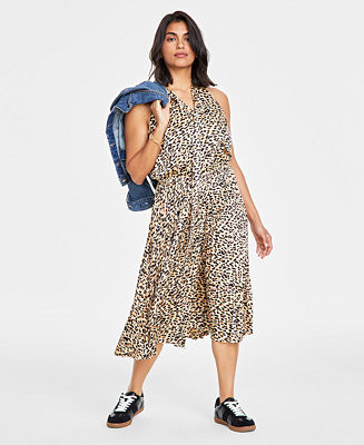 On 34th Women's Halter-Neck Midi Dress, Created for Macy's - Macy's | Macy's