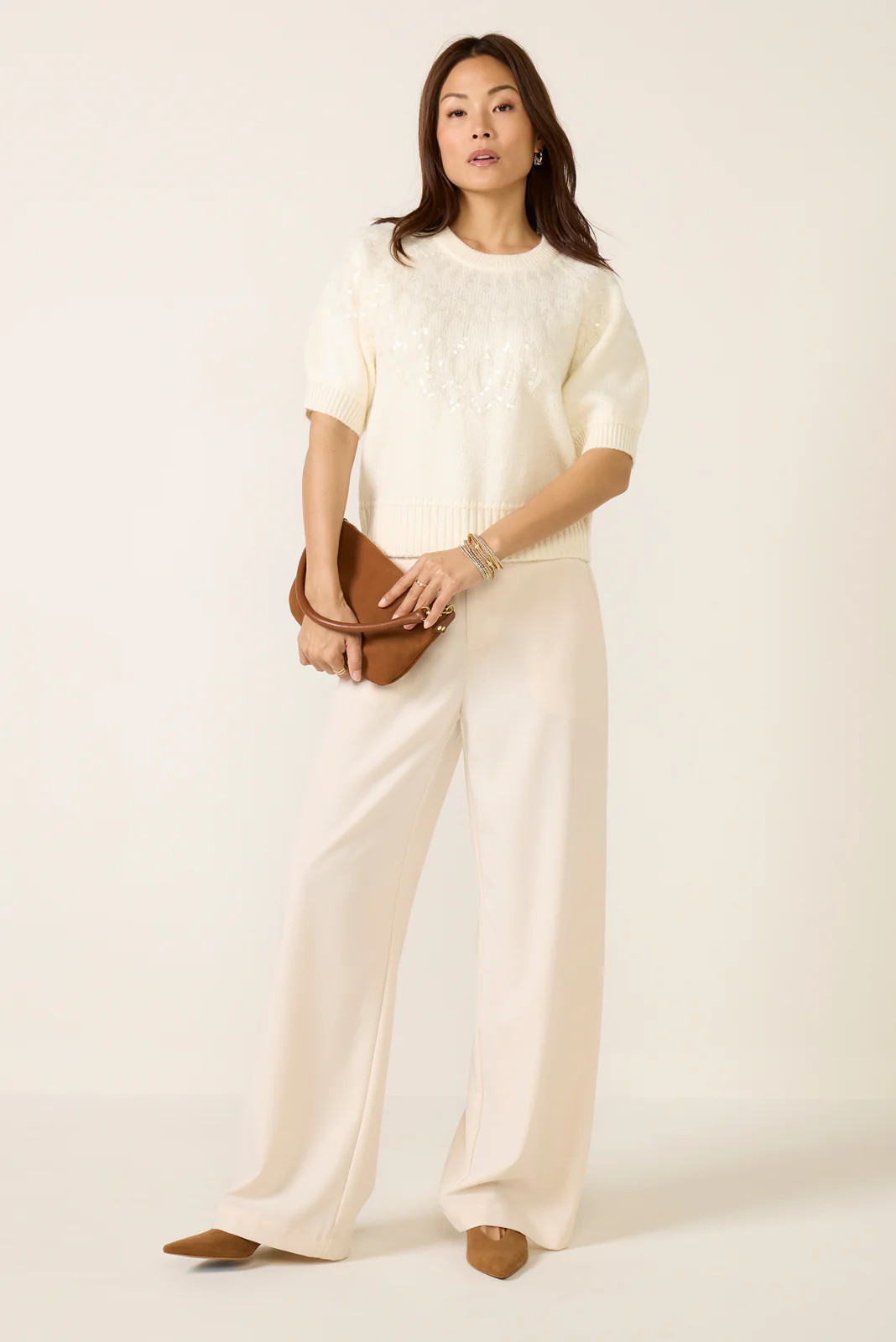 Genevieve Sequins Fairisle Sweater | Evereve