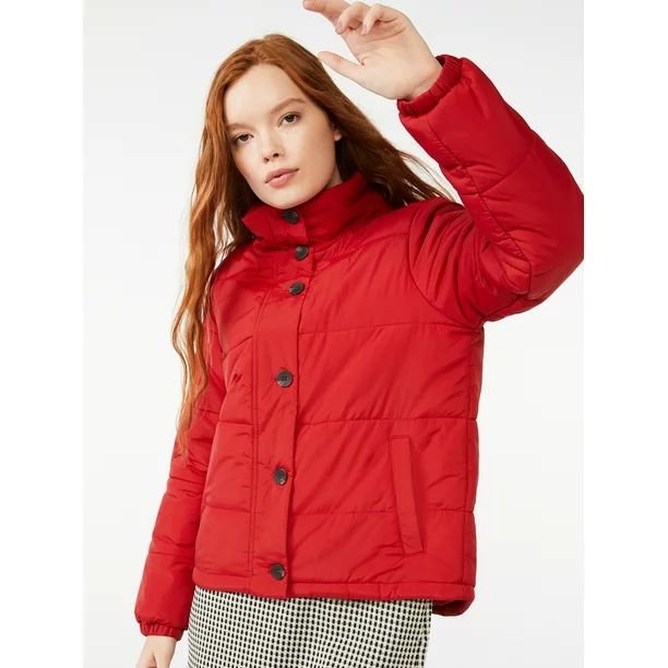 Free Assembly Women's Puffer Jacket | Walmart (US)