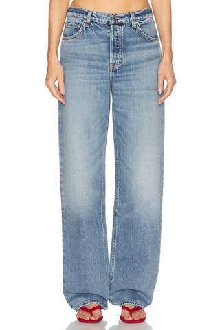 GRLFRND Bella Low Rise Boyfriend in Blue | FWRD 