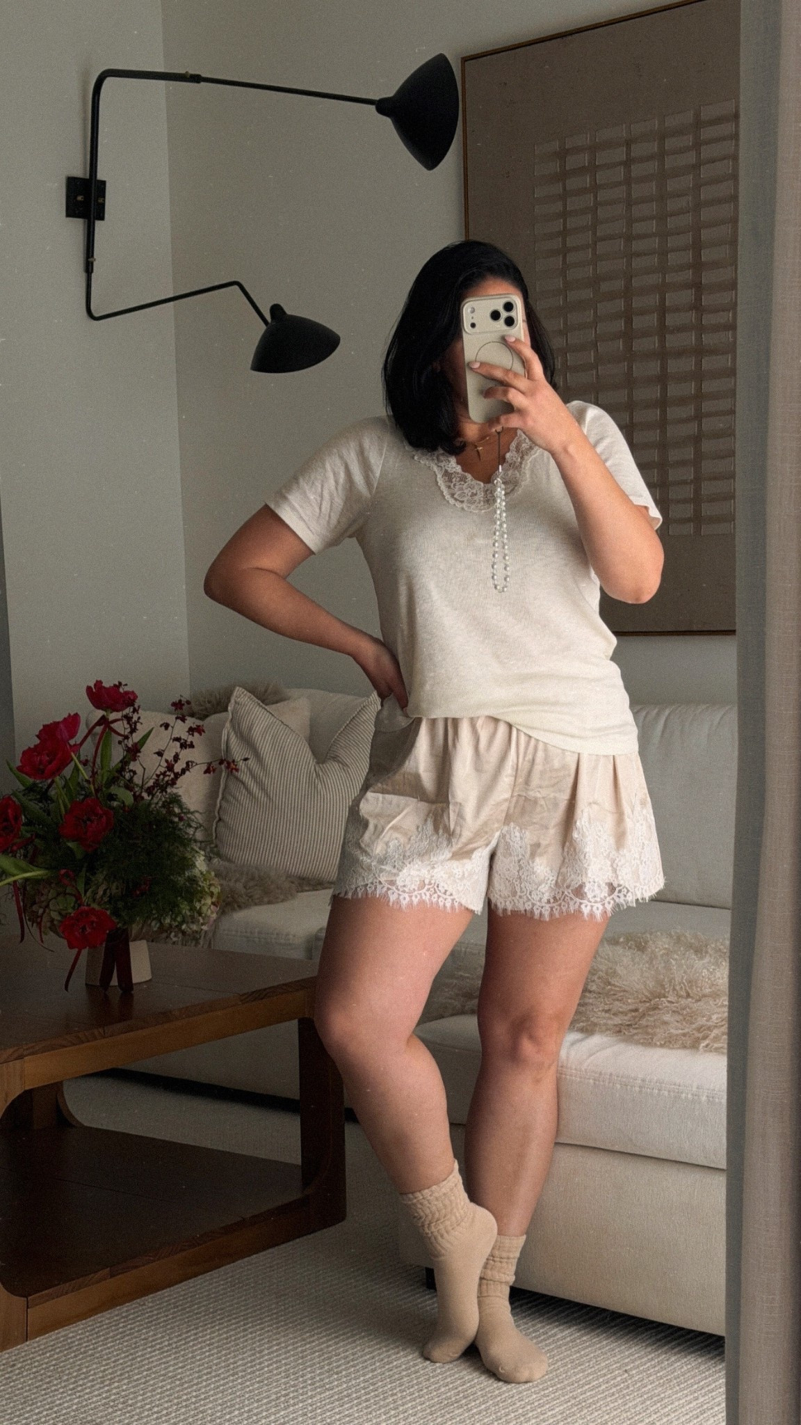 Obsessed with these shorts and this shirt from @Target  perfect work from home outfit 

#LTKHome #LTKOver40 #LTKmomlife