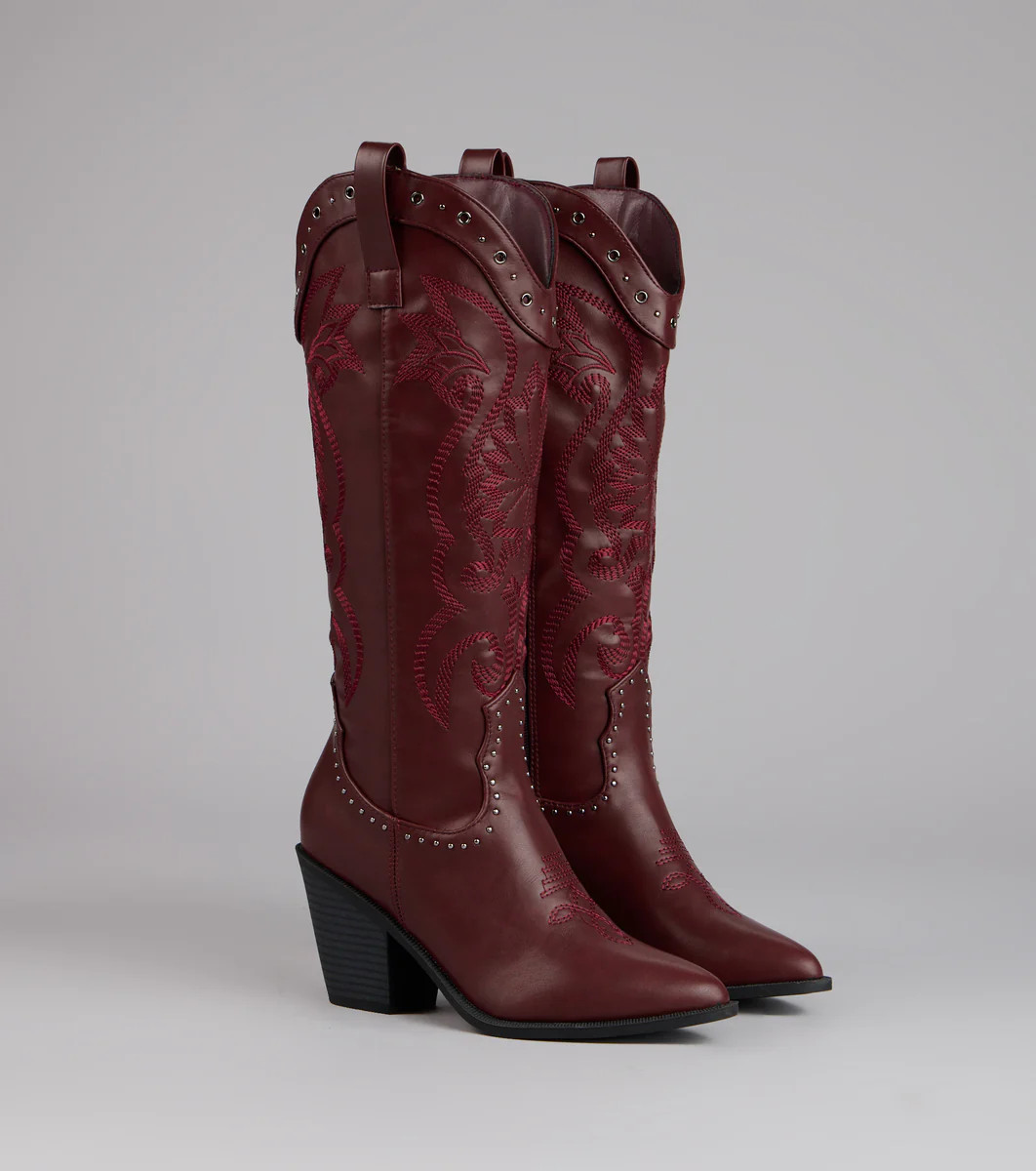 Ride or Shine Studded Cowboy Boots | Windsor Stores