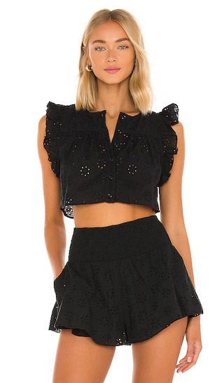 Carlotta Top in Black | Revolve Clothing (Global)