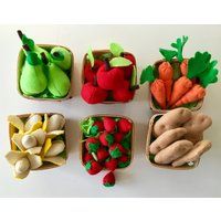 Felt Food | Play Toy Pretend Waldorf Toys Kitchen Montessori Fake Educational Gift | Etsy (US)