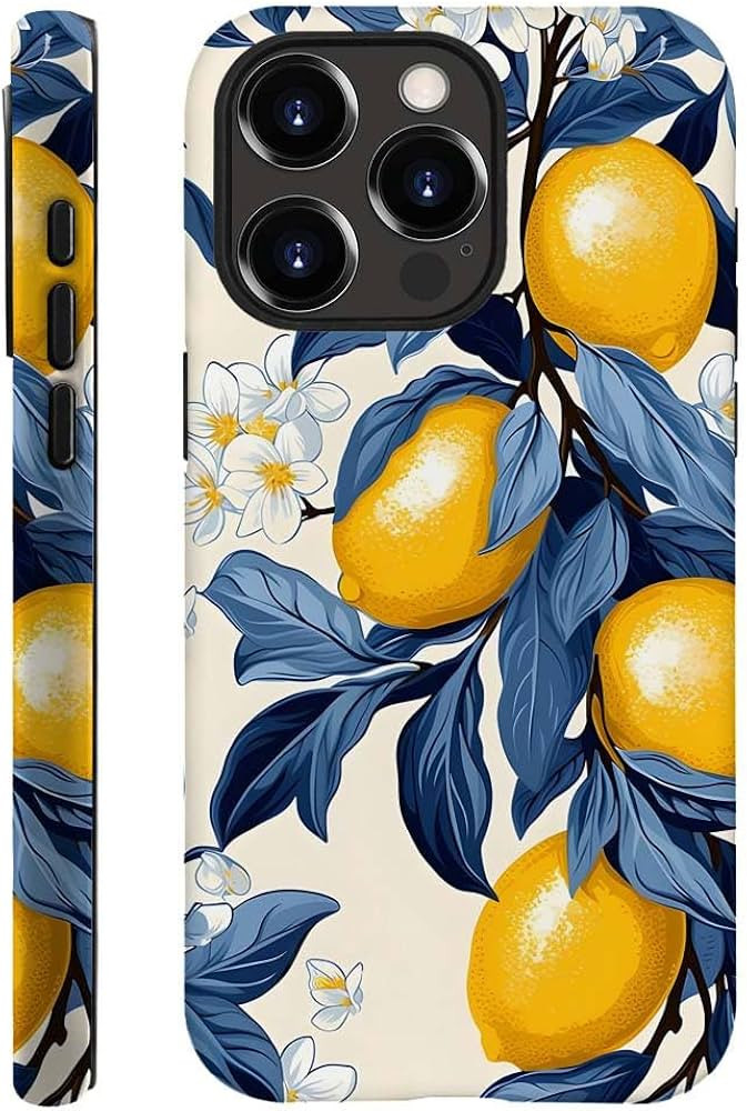 Compatible with for iPhone 14 Pro Max,Fruit Lemon Flower Phone Case Drop Protection,Soft Shockpro... | Amazon (US)