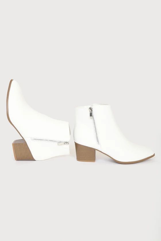 Illusion White Pointed Ankle Booties | Lulus (US)