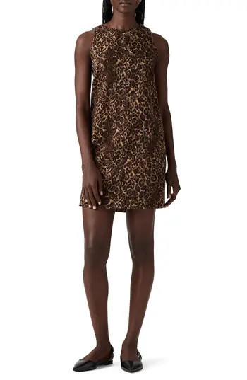 Levi's '90s Leopard Print Denim Shift Dress in Cat Eyes at Nordstrom Rack, Size X-Large | Nordstrom Rack