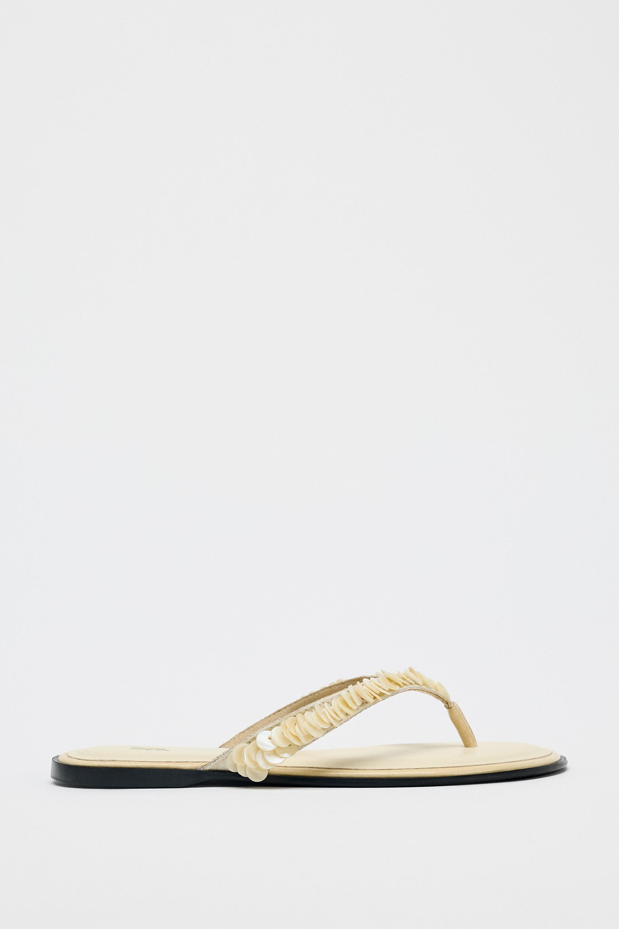 BEADED STRAP SANDALS | Zara UK