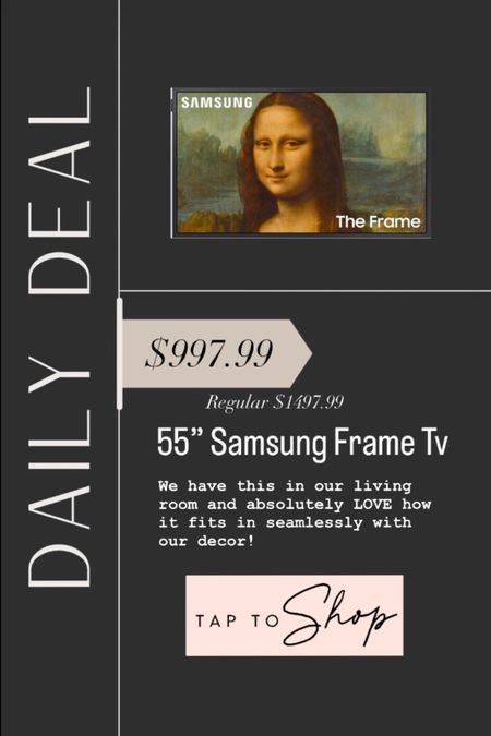 Daily Deal - 55” Samsung Frame TV 

#LTKGiftGuide #LTKSeasonal #LTKHoliday